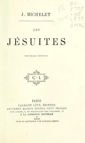 Tapa de Des Jésuites