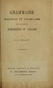 Tapa de Grammaire, dialogues et vocabulaire de la langue des Bohémiens ou Cigains