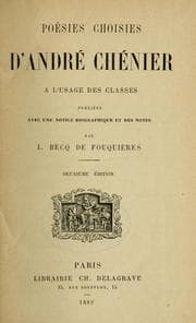 Tapa de Poésies choisies a l'usage des classes