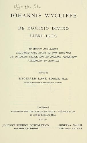 Tapa de De Dominio divino libri tres