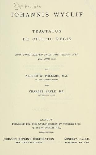 Tapa de Tractatus de officio regis