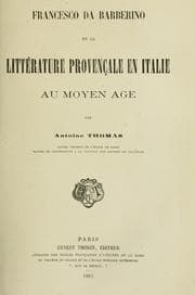 Tapa de Francesco da Barberino et la littérature provençale en Italie au Moyen Age
