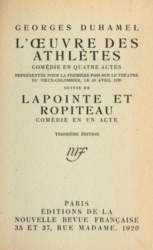Tapa de L'oeuvre des athletes