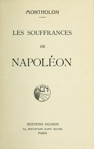 Tapa de Les souffrances de Napoléon