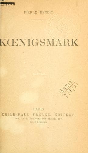 Tapa de Koenigsmark