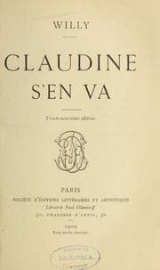 Tapa de Claudine s'en va