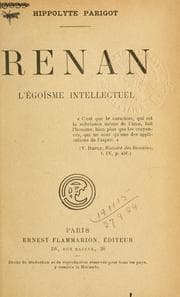Tapa de Renan, l'égoïsme intellectuel