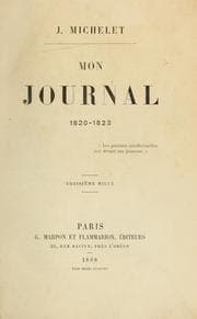 Tapa de Mon journal, 1820-1823