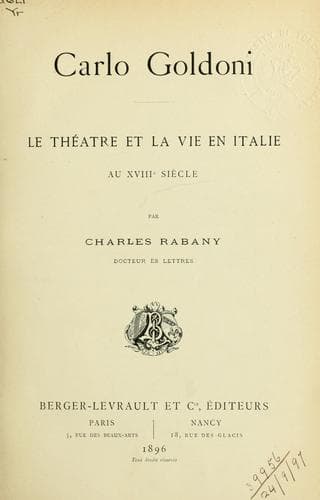 Tapa de Carlo Goldoni