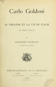 Tapa de Carlo Goldoni