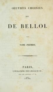 Tapa de Oeuvres choisies de De Belloi