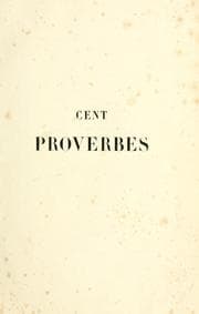 Tapa de Cent proverbes par Grandville et par [vignette]