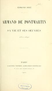 Tapa de Armand de Pontmartin