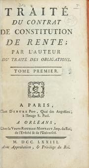 Tapa de Traité du contrat de constitution de rente