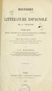 Tapa de Histoire de la littérature espagnole