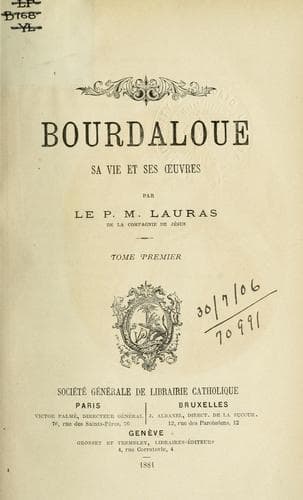 Tapa de Bourdaloue
