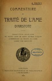 Tapa de Commentaire du traité de l'âme d'Aristote
