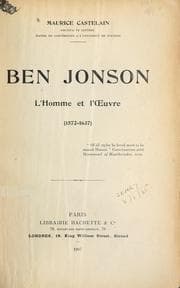 Tapa de Ben Jonson, l'homme et l'oeuvre (1572-1637)