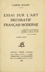 Tapa de Essai sur l'art décoratif français moderne