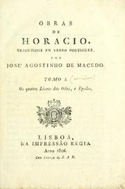 Tapa de Obras de Horacio