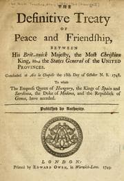 Tapa de The definitive treaty of peace and friendship between His Britannick Majesty, the Most Christian King, and the States General of the United Provinces