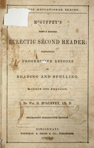 Tapa de McGuffey's newly revised eclectic first [-        ] reader ...