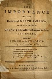 Tapa de The importance of the colonies of North America, and the interest of Great Britain with regard to them, considered