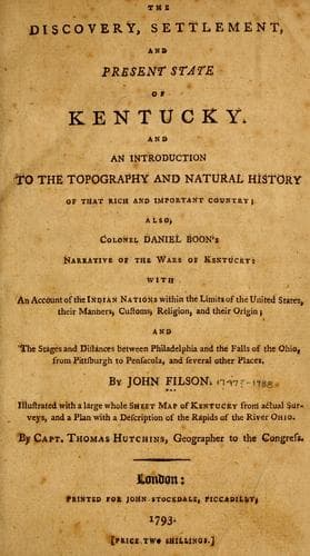 Tapa de The discovery, settlement, and present state of Kentucky