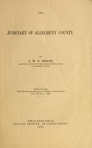 Tapa de The judiciary of Allegheny County