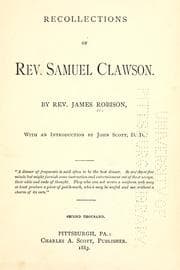 Tapa de Recollections of Rev. Samuel Clawson
