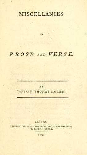 Tapa de Miscellanies in prose and verse
