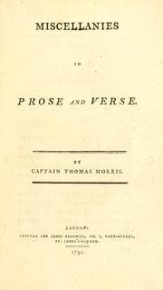 Tapa de Miscellanies in prose and verse