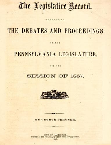 Tapa de legislative record