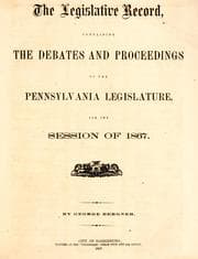 Tapa de The legislative record