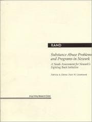 Tapa de Substance abuse problems and programs in Newark