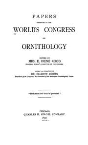Tapa de Papers presented to the World's congress on ornithology