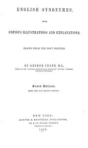 Tapa de English synonymes, with copious illustrations and explanations