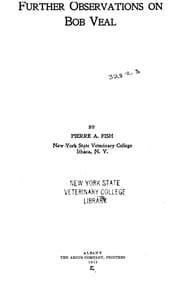 Tapa de Further observations on bob veal