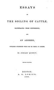 Tapa de Essays on The soiling of cattle, illustrated from experience