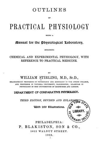 Tapa de Outlines of practical physiology