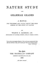 Tapa de Nature study for grammar grades