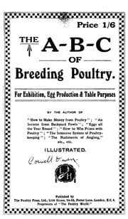 Tapa de The A. B. C. of breeding poultry for exhibition, egg production and table purposes