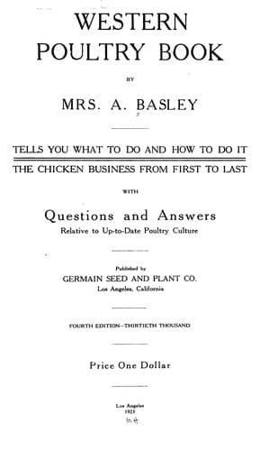 Tapa de Western poultry book