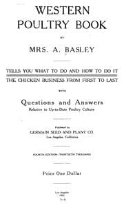 Tapa de Western poultry book