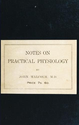 Tapa de Notes on practical physiology