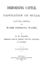 Tapa de Dehorning cattle, castration of bulls, cattle sheds, and warm drinking water