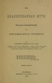 Tapa de The Shakespeare and myth: William Shakespeare and circumstantial evidence
