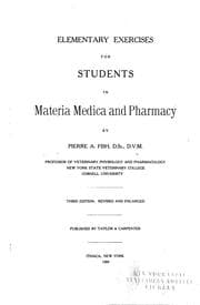 Tapa de Elementary exercises for students in materia medica and pharmacy