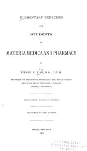 Tapa de Elementary exercises for students in materia medica and pharmacy
