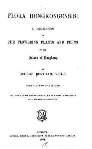 Tapa de Flora hongkongensis